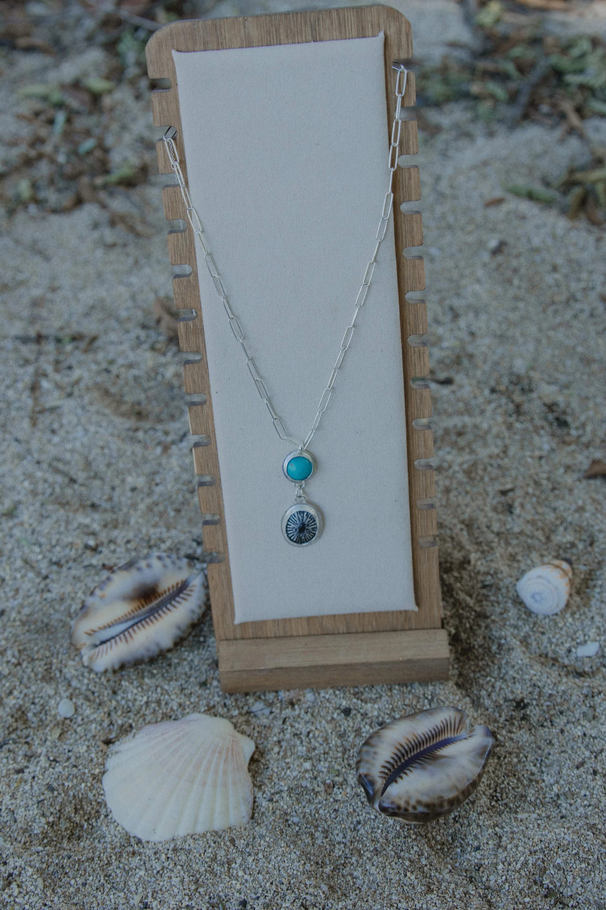 opihi and turquoise necklace