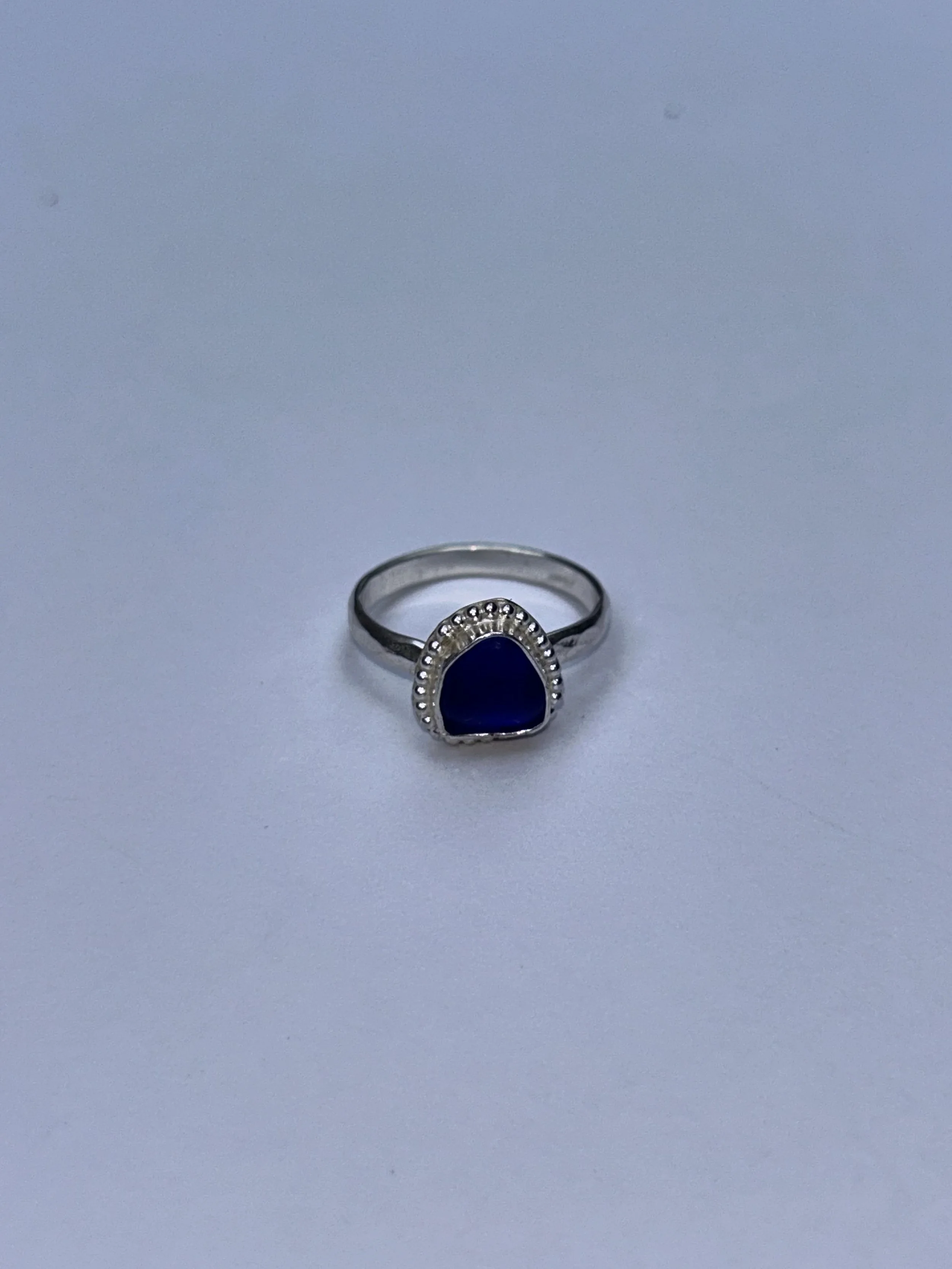 Cobalt Sea Glass Ring