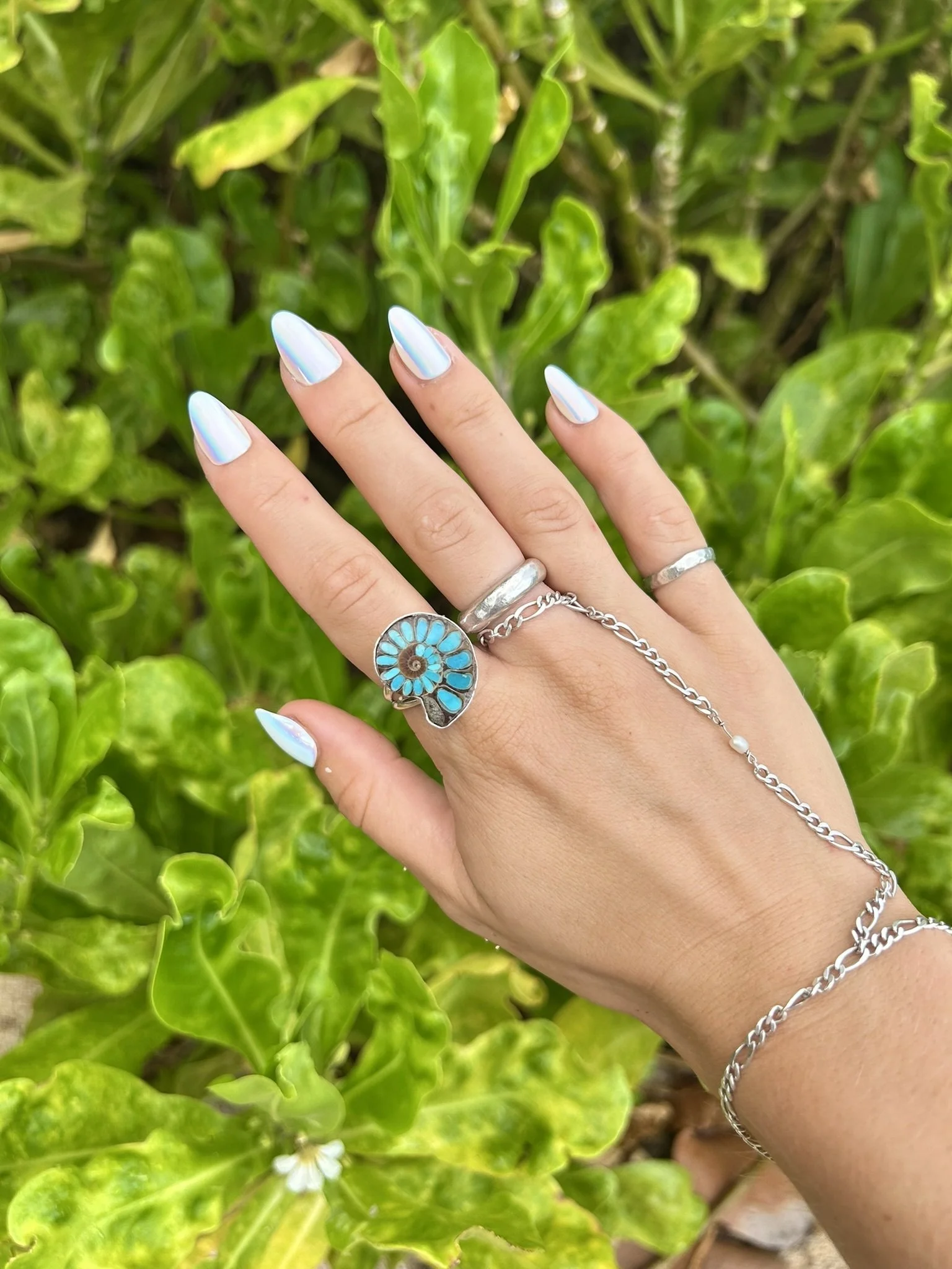 Wild Water Spiral Ring- Turquoise