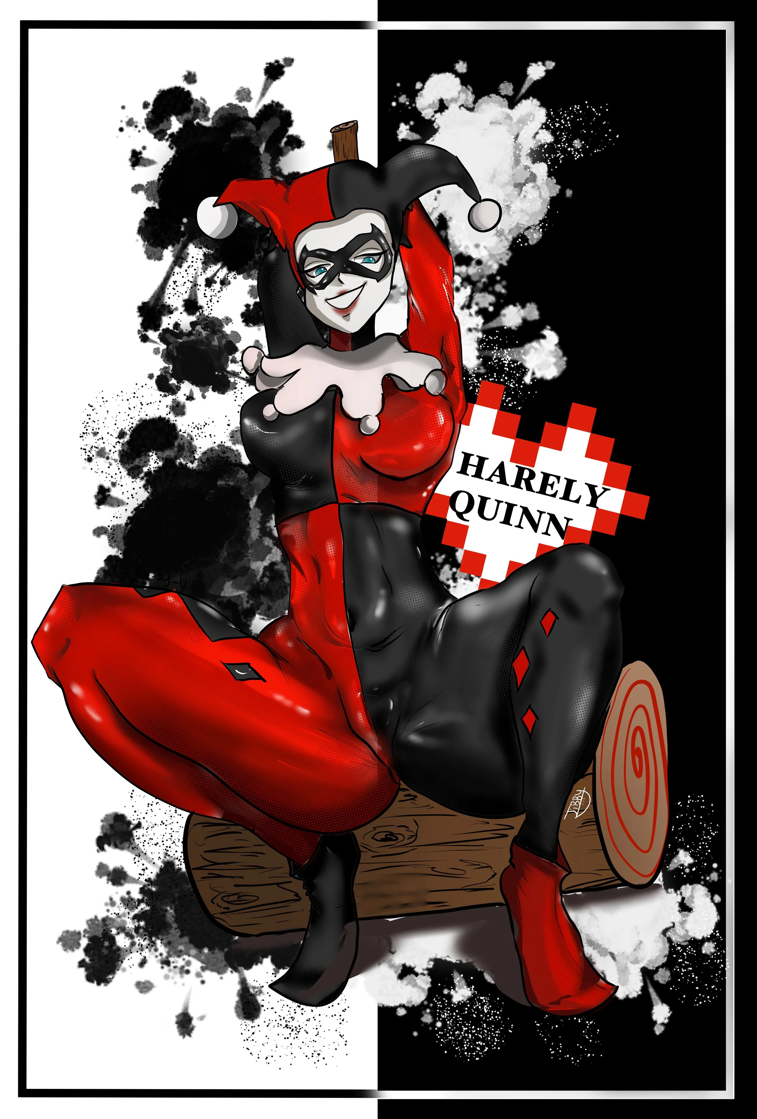 Harley Quinn B&W