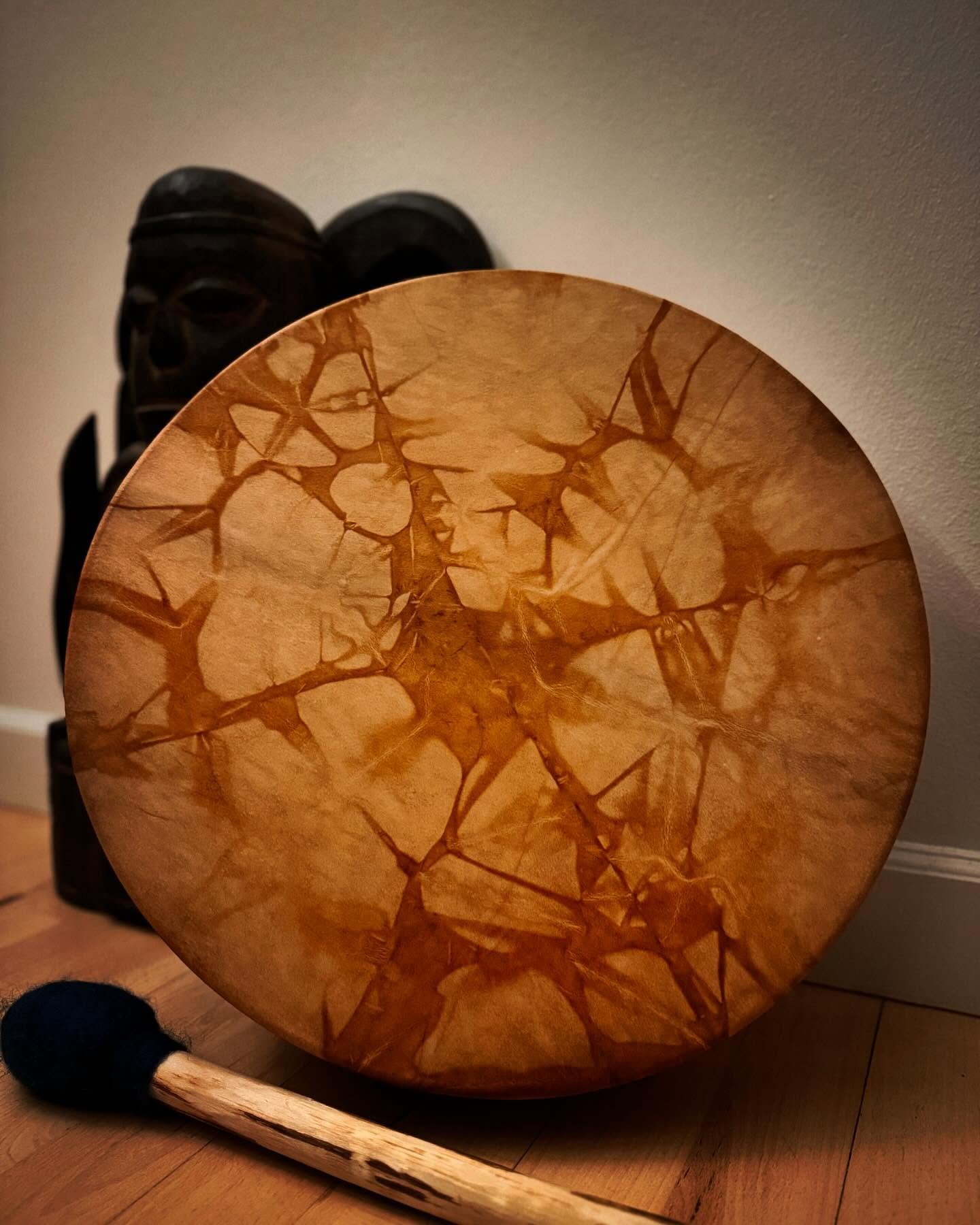How exquisite to have this beautiful creature accompany me through life 🦌🙏✨ 

Okay, so I didn&rsquo;t anticipate how challenging making a drum would be 🥲 I&rsquo;m very much a sloooow visual learner, and creating in a group environment 🤯 my focus