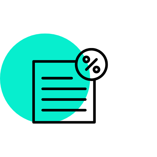 Icon for tax depreciation benefits, focusing on maximizing tax deductions through depreciation and construction benefits on investment properties.