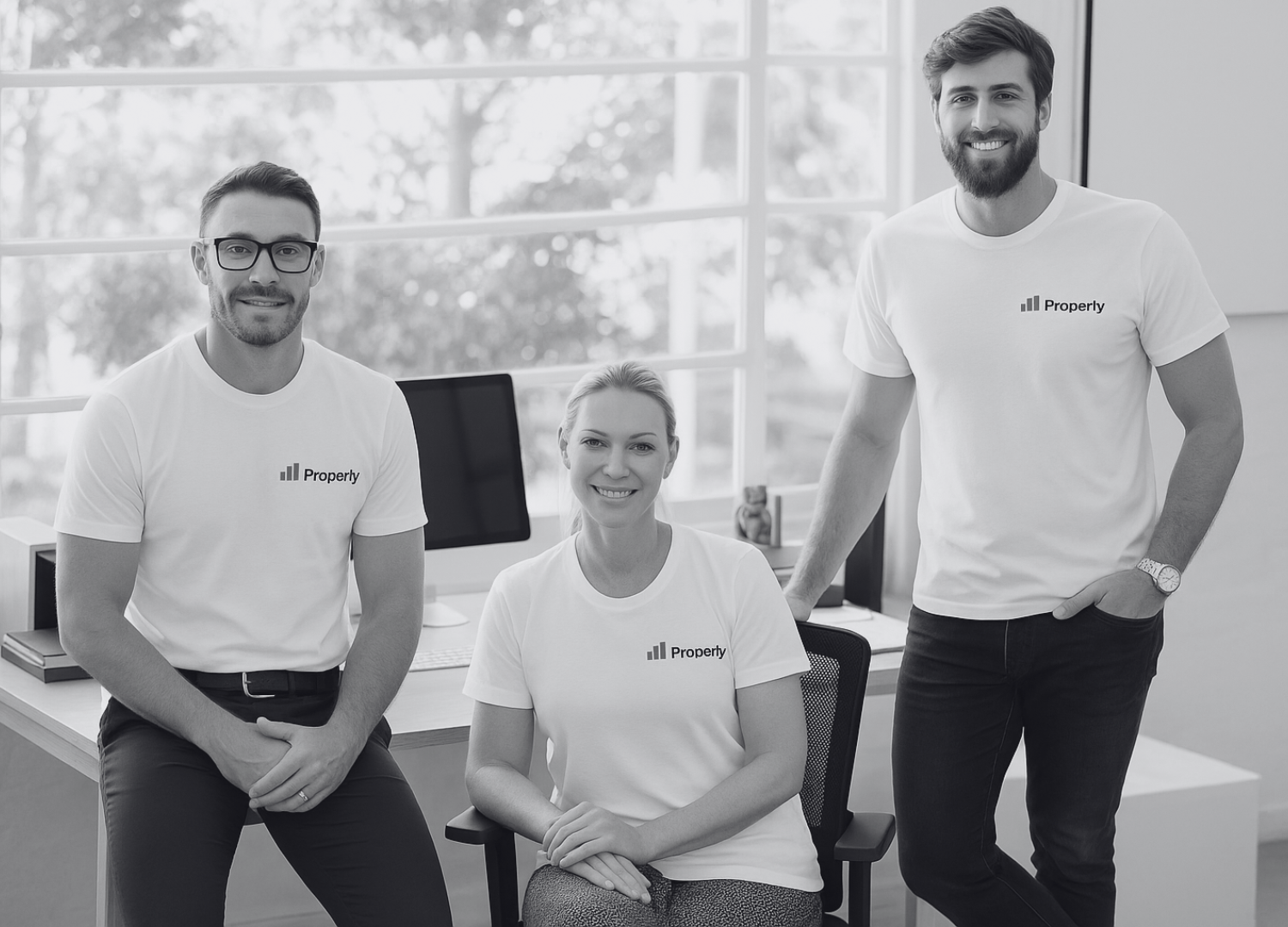 The Properly Buyers Agency team in their office, providing strategic property investment partnership and off-market sourcing for Australian investors.