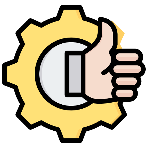 Thumbs up icon representing reliability, a core value of 24K Transfers