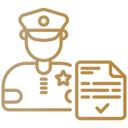 Private chauffeur icon dressed professionally with checklist