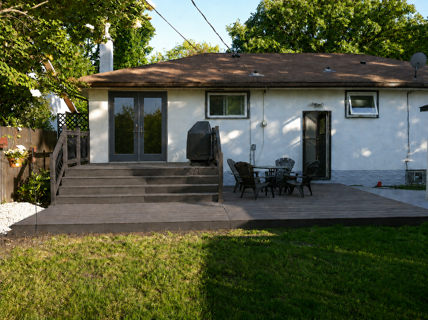 Residential patio and deck improvement project.