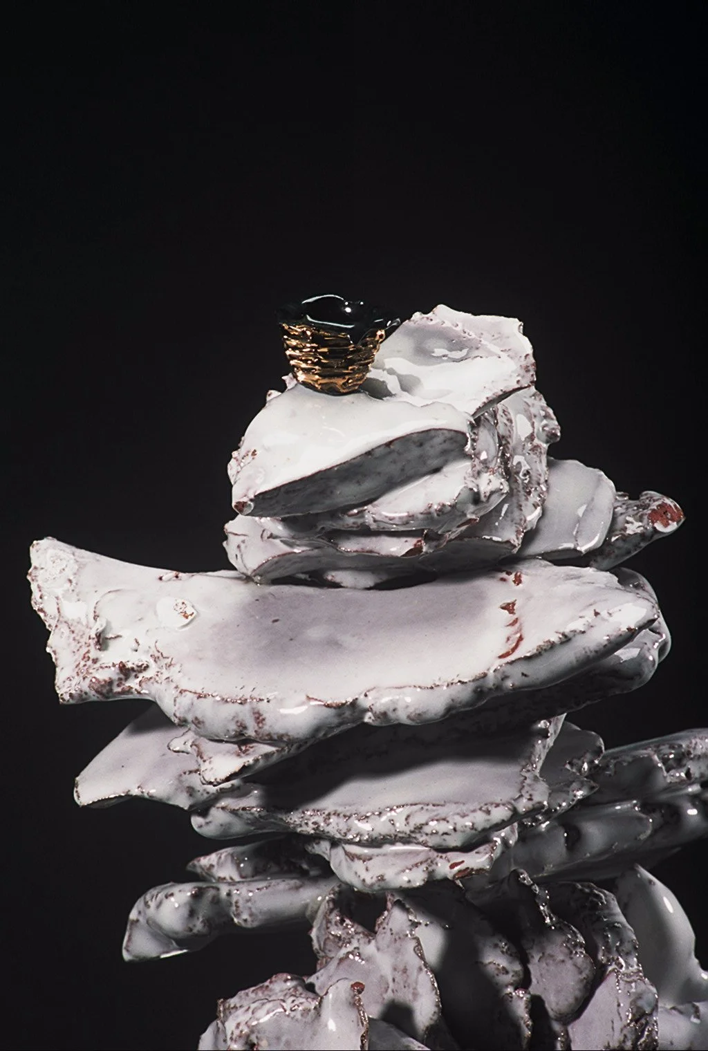 Detail "The Tumbling Tower - Golden Child" - Ceramic