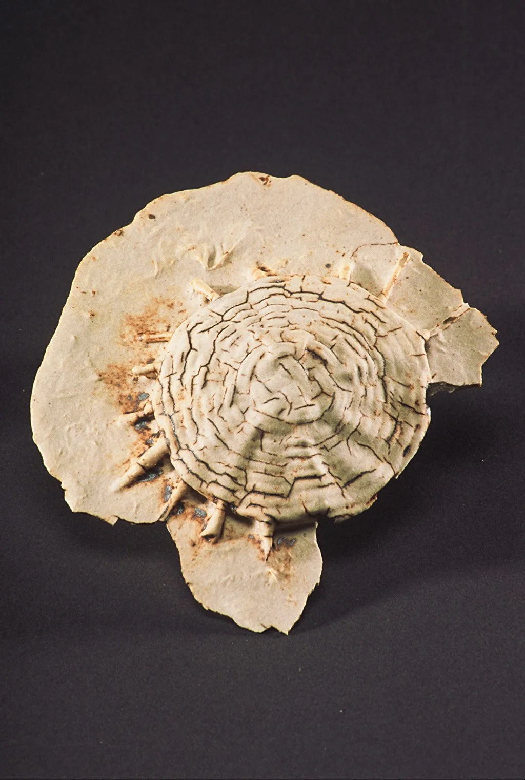 Ceramic shell - cast handmade basket and porcelain