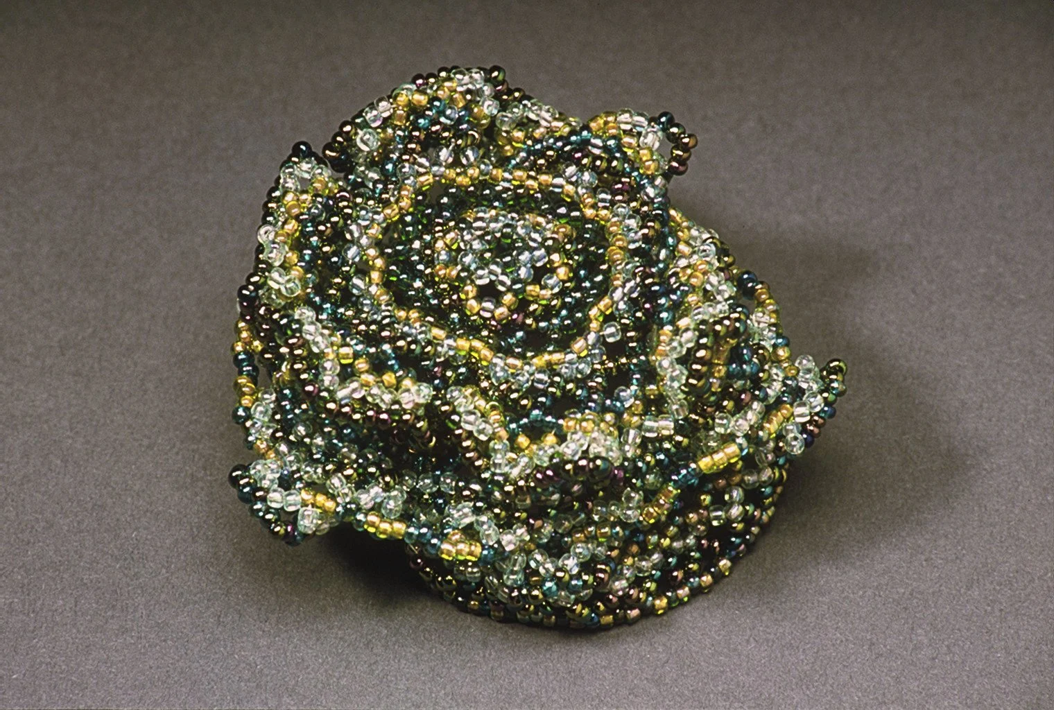Beadwork Sculpture - "Green Stone"