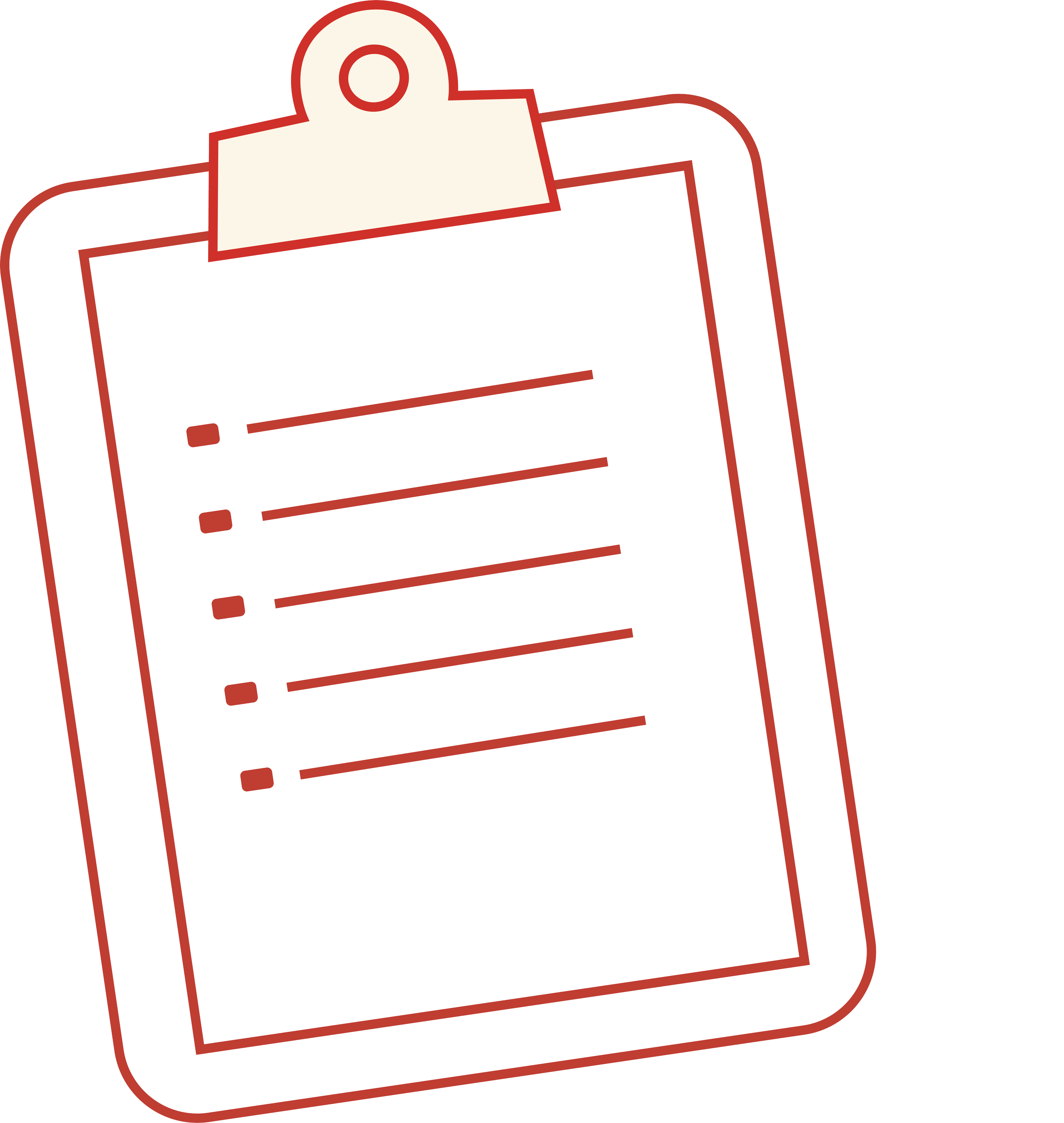Illustration of a clipboard with a sheet of paper containing a checklist with five items.