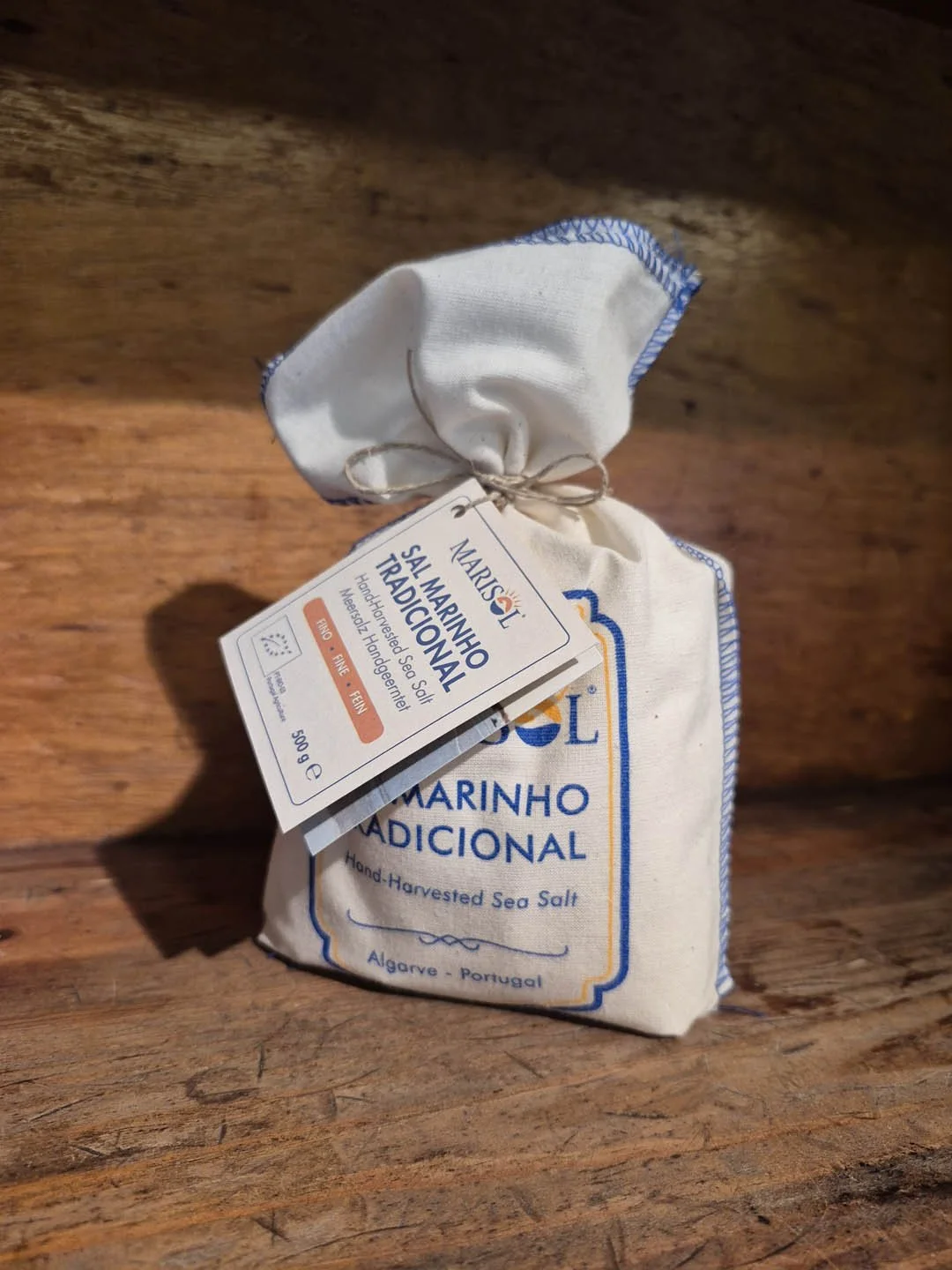 Marisol / Hand-harvested Sea salt Fine - Bio - Cotton bag - 500g
