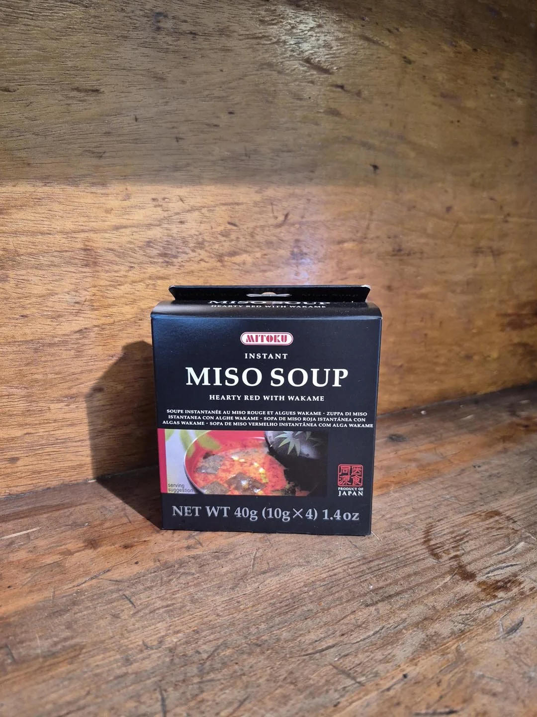 Mitoku / Sopa de miso vermelho com algas instantânea - 4x10g