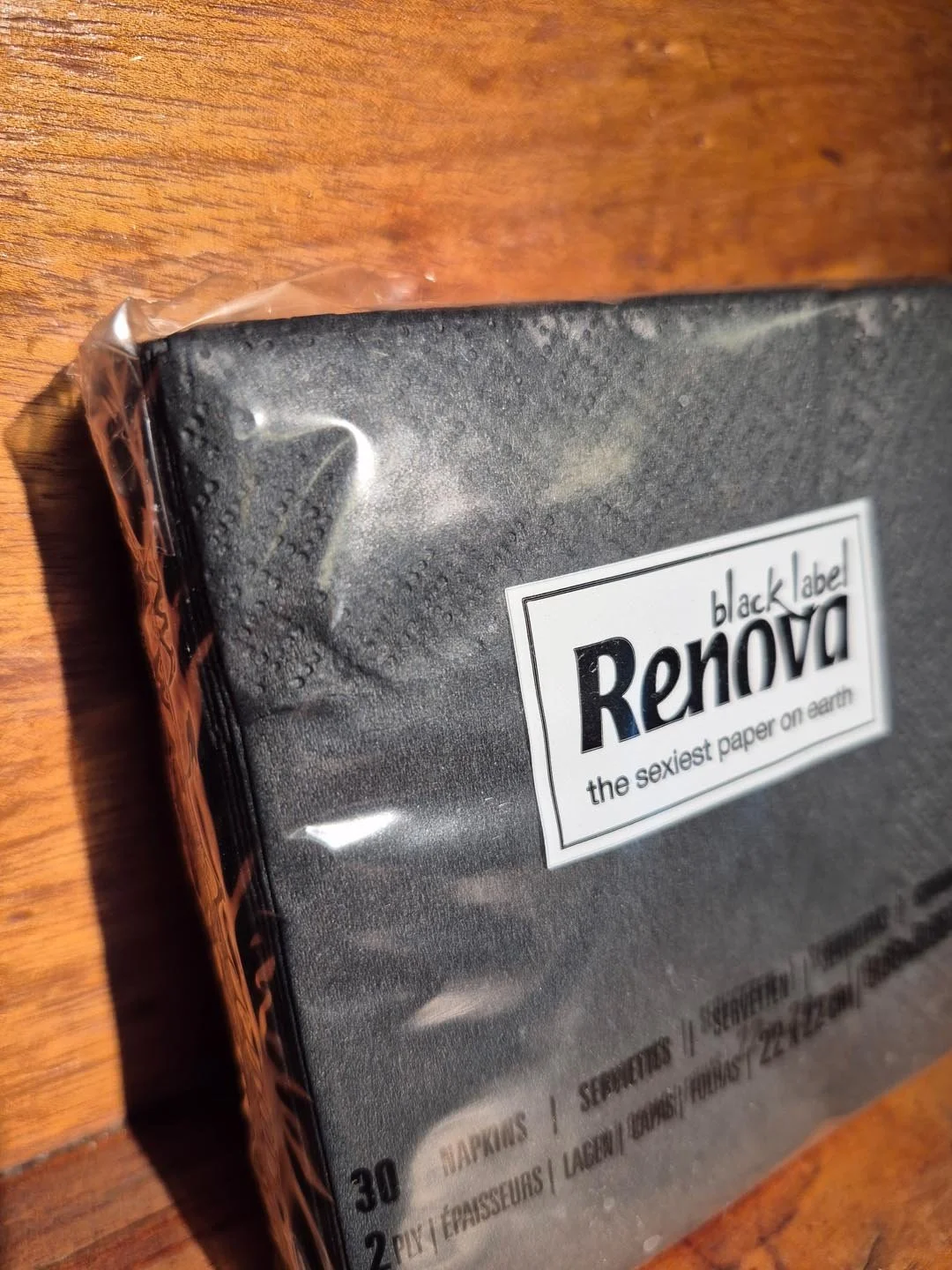 Renova / Guardanapos Preto - Black Label - 22x22cm