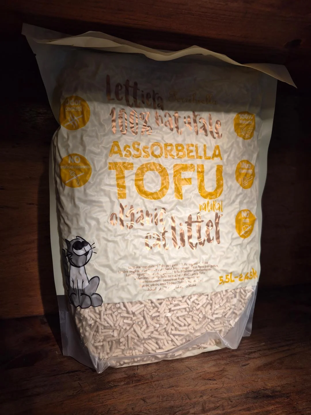 Ferribiella / Assorbella Tofu Natural - Organic - Cat litter - 5.5L