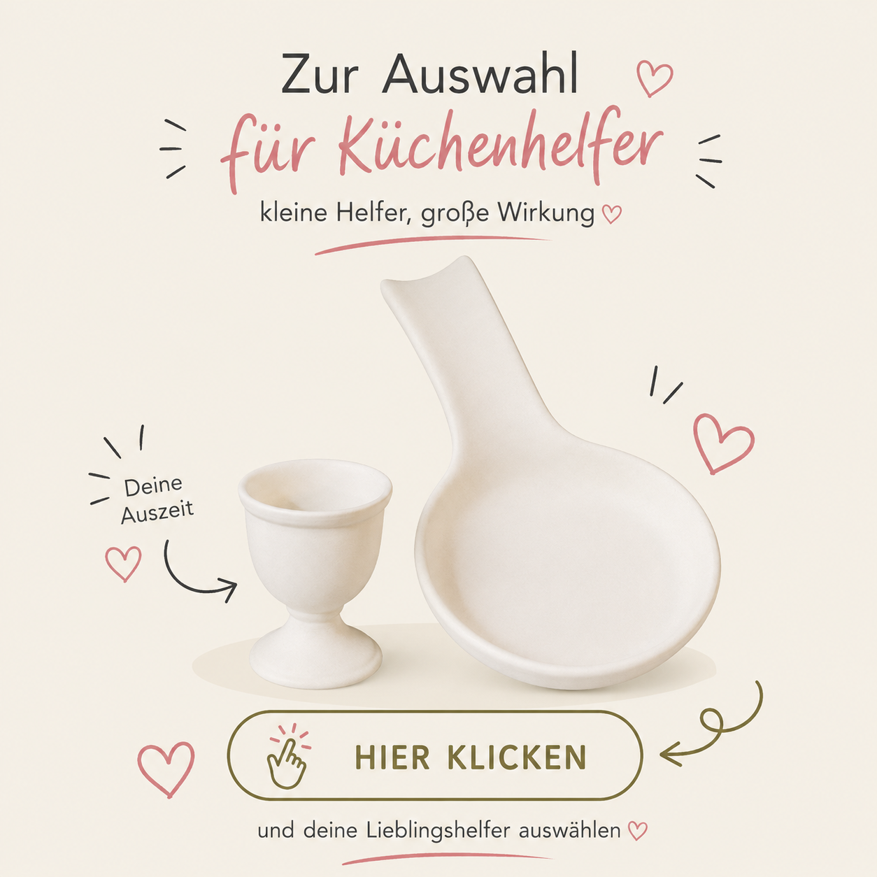 Auswahl Küchenutensilien