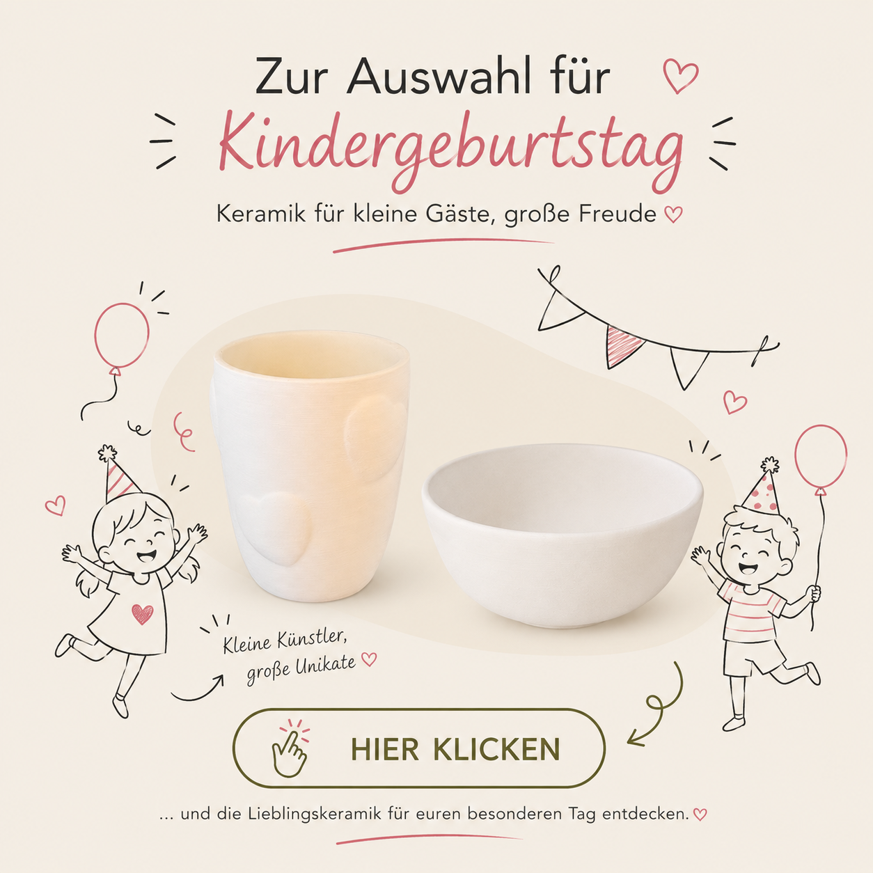 (Kinder) Geburtstagskeramik