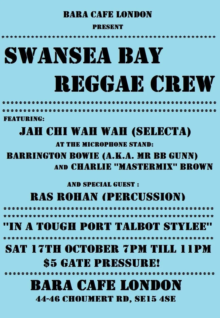 Swansea Bay Reggae Crew X Bara Café