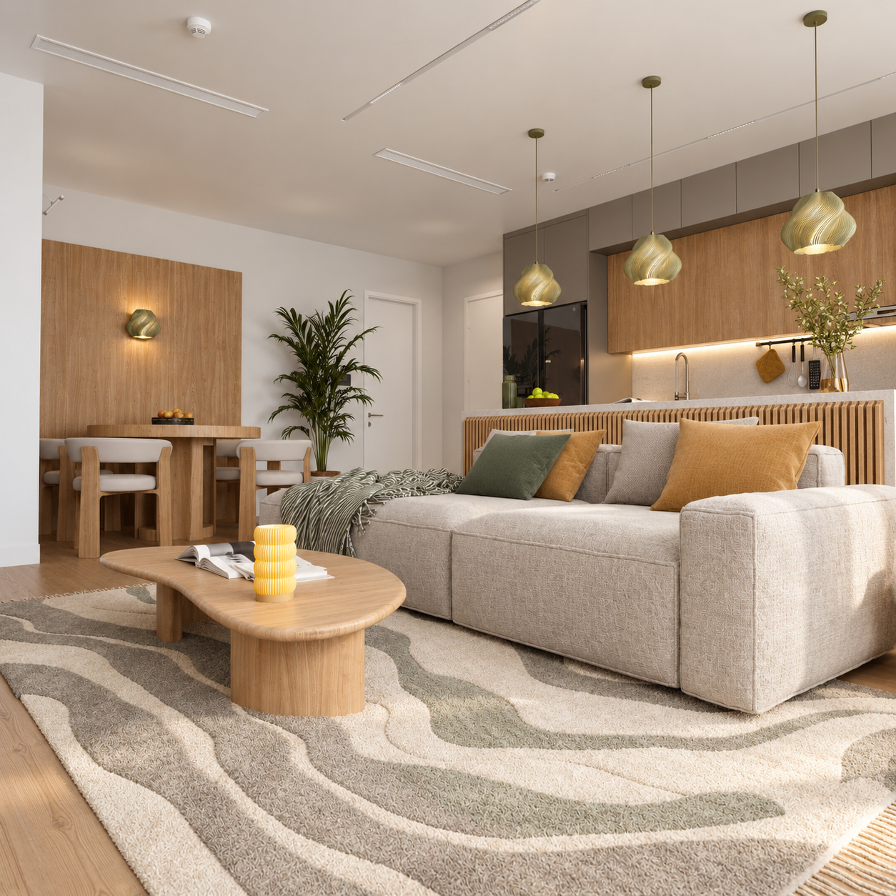 Warm oak kitchen with sage spiral lights.png