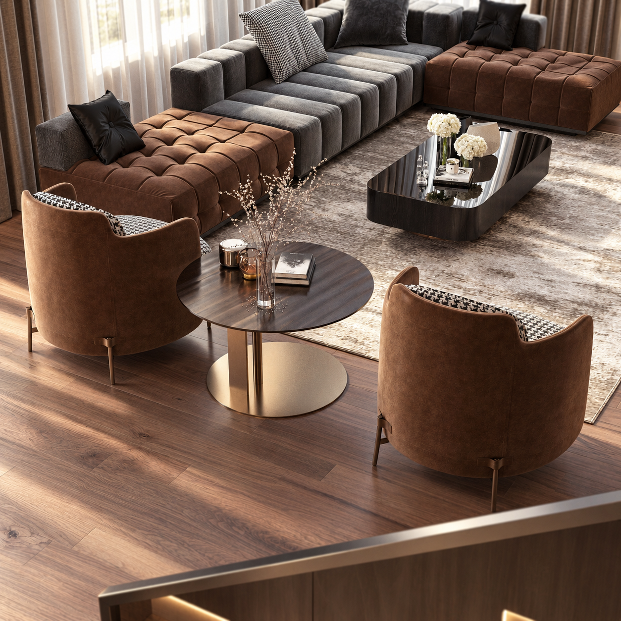 Walnut lounge with velvet armchairs-8.png