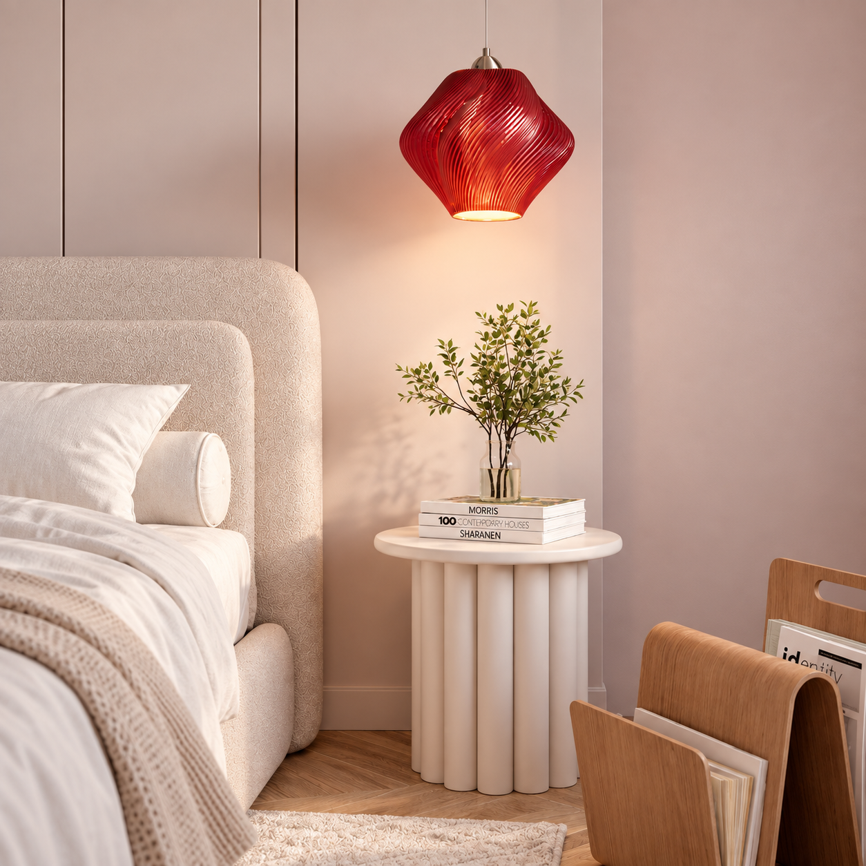 Blush Bedroom with Cherry Red Pendant-6.png