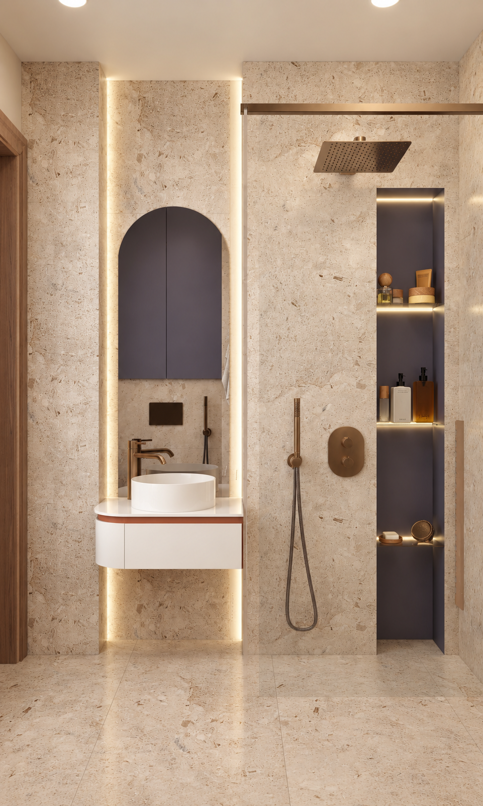 Warm Limestone Bathroom with Bronze Fixtures (1).png