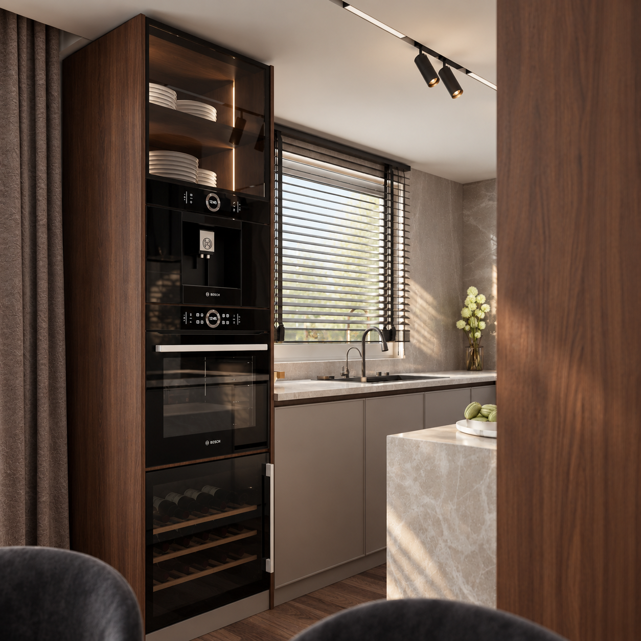 Photorealistic walnut kitchen in soft daylight-4.png