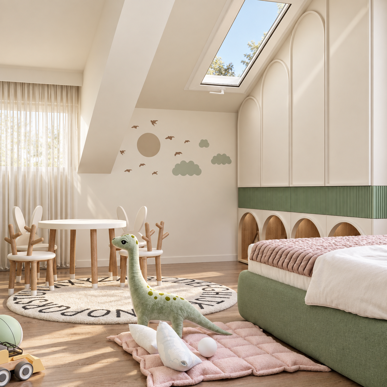 Pastel forest-green woodland children’s room-5.png