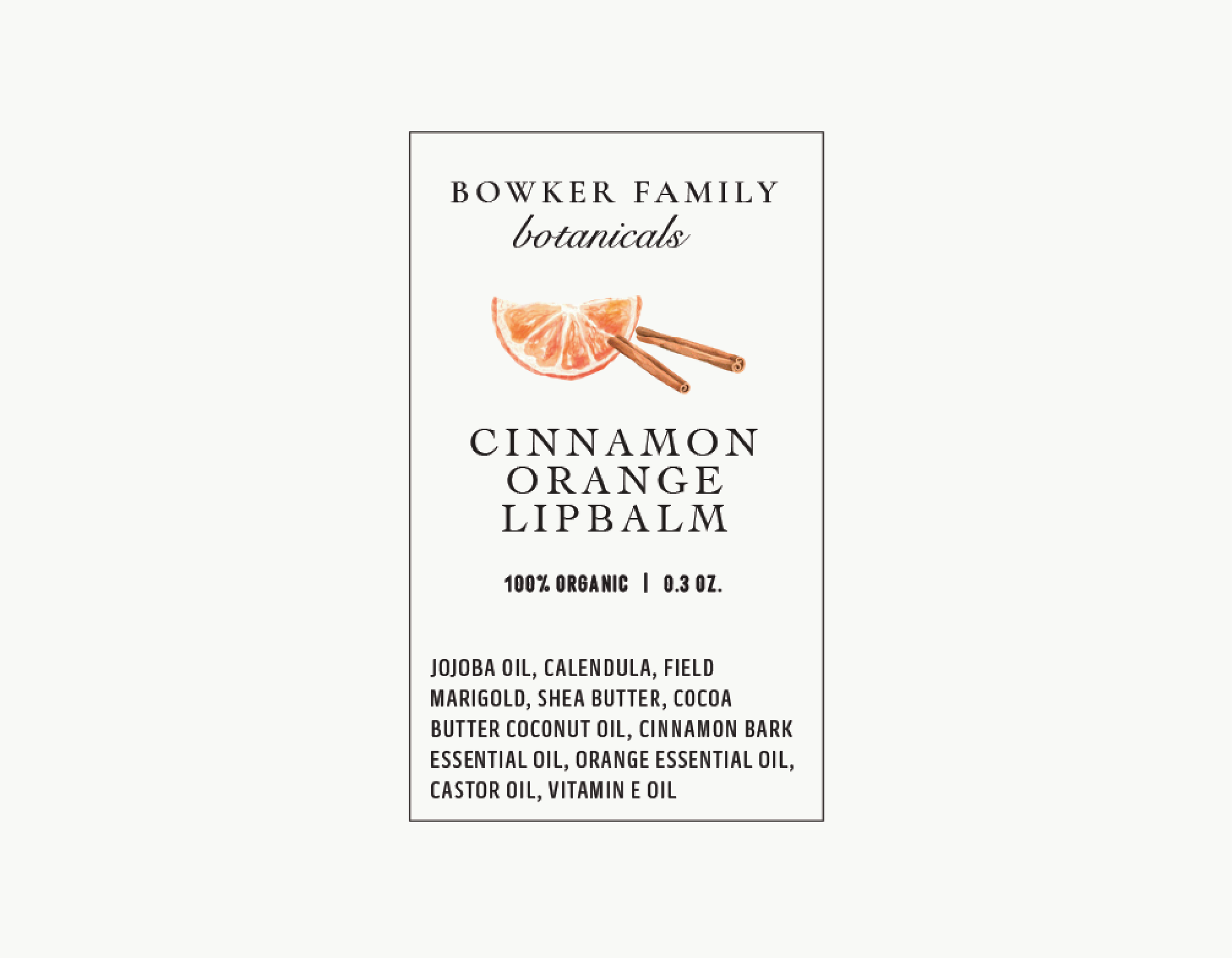 Bowker Family Cinnamon Orange Lip Balm