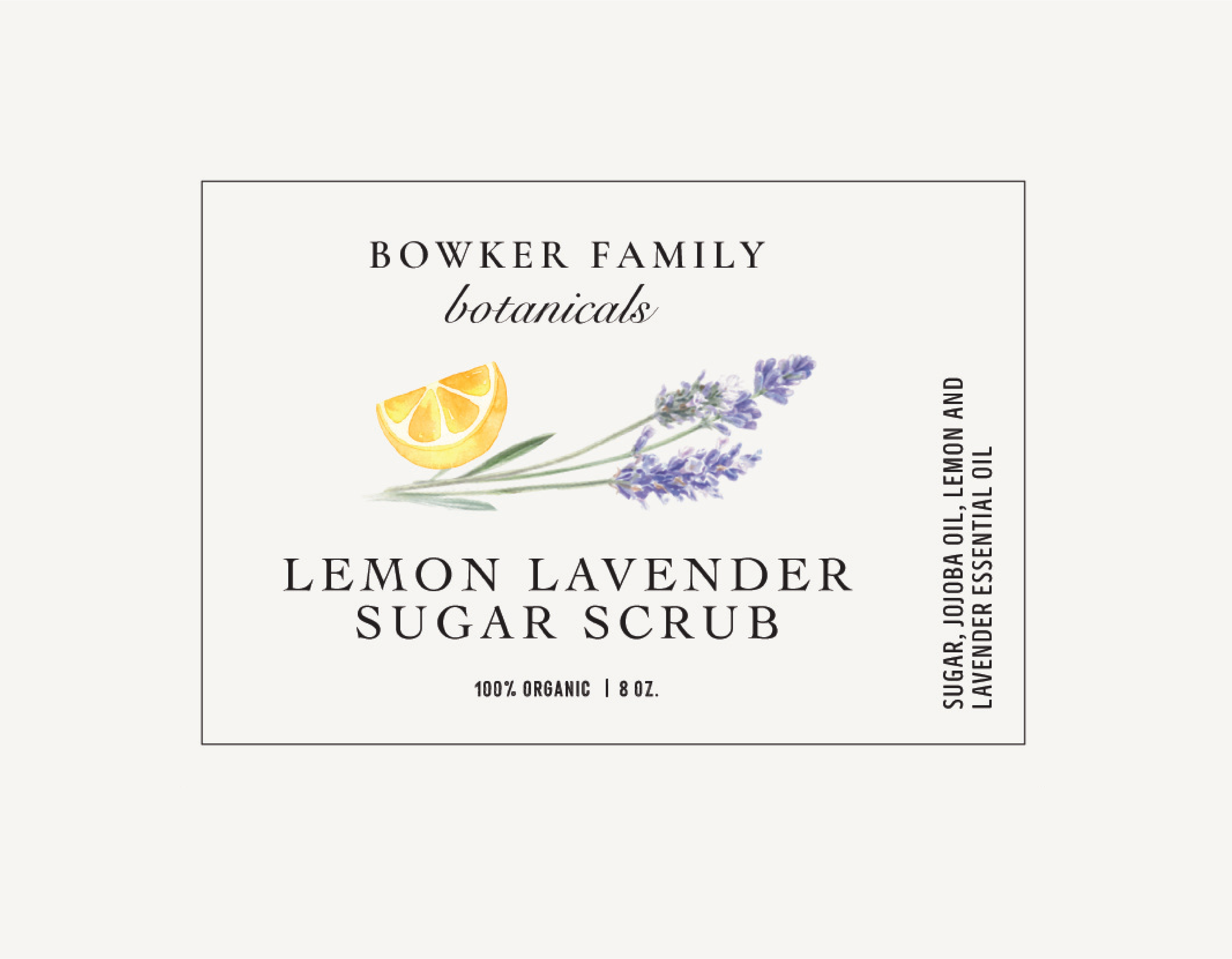 Bowker Family Botanicals Lemon Lavender Scrub