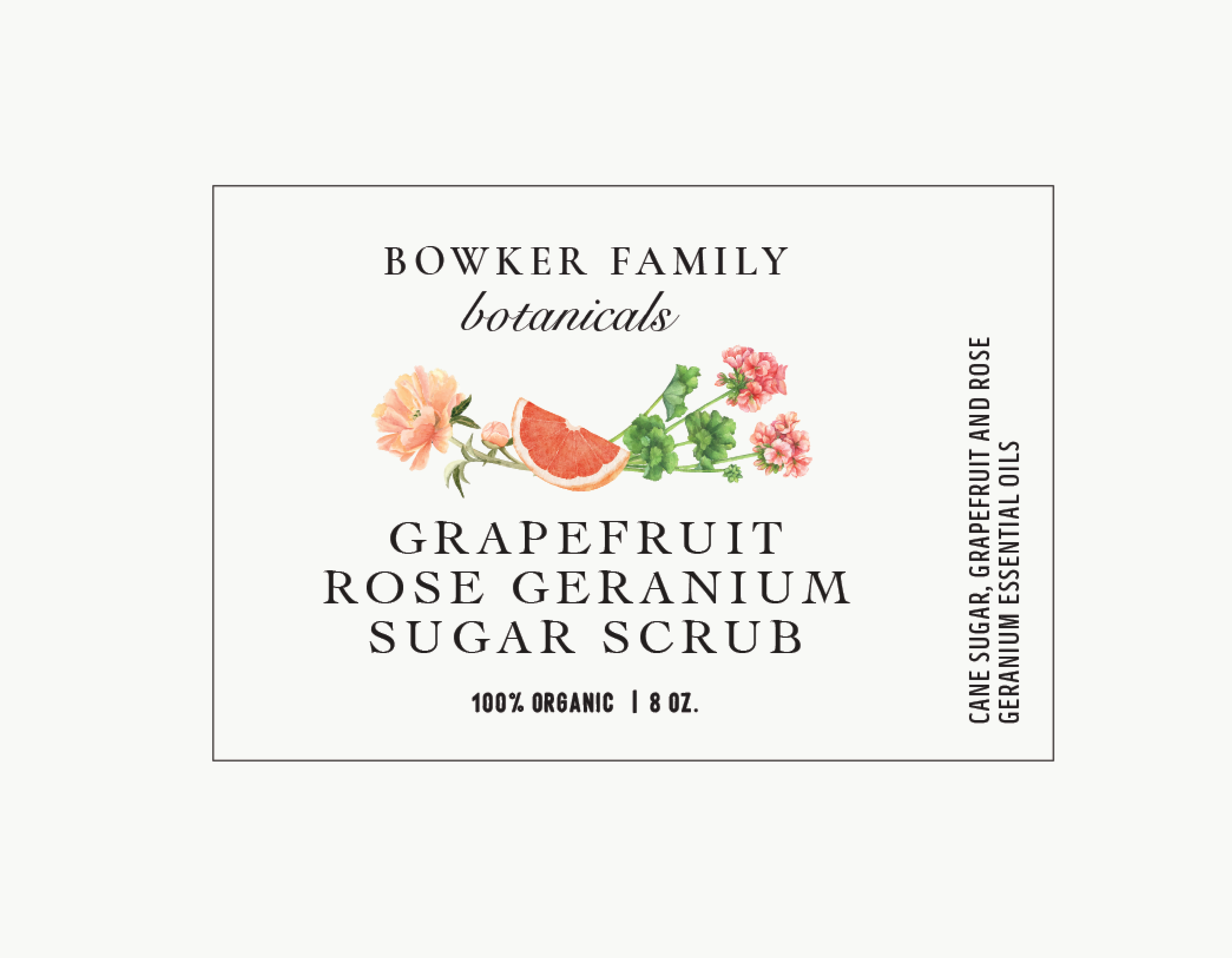 Grapefruit Rose Geranium Sugar Scrub