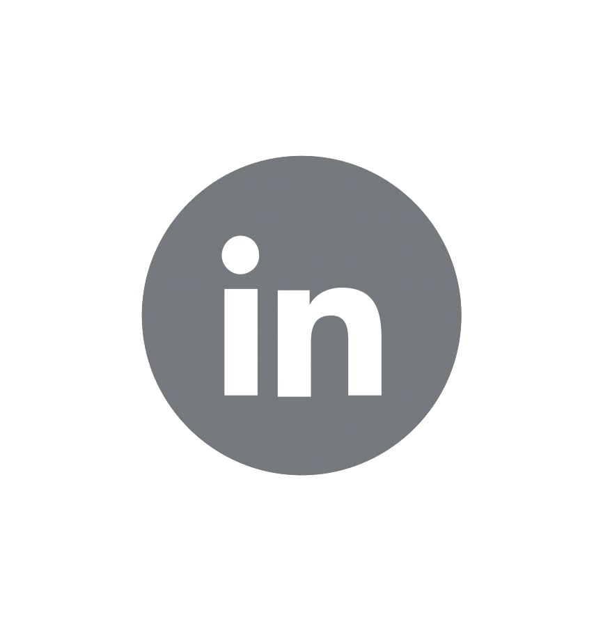 LinkedIn logo in grayscale