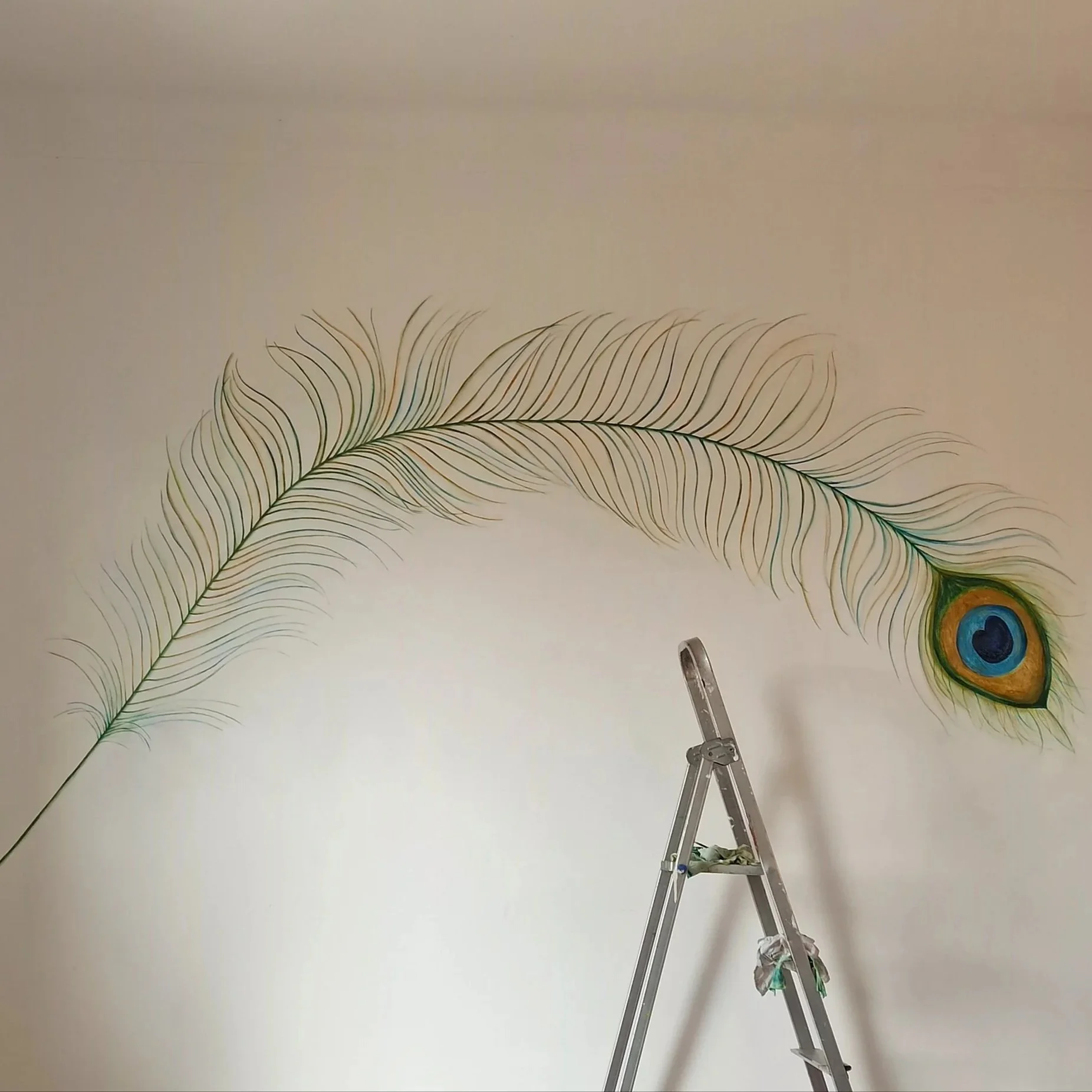 Fresque murale. Plume. Menton 2022