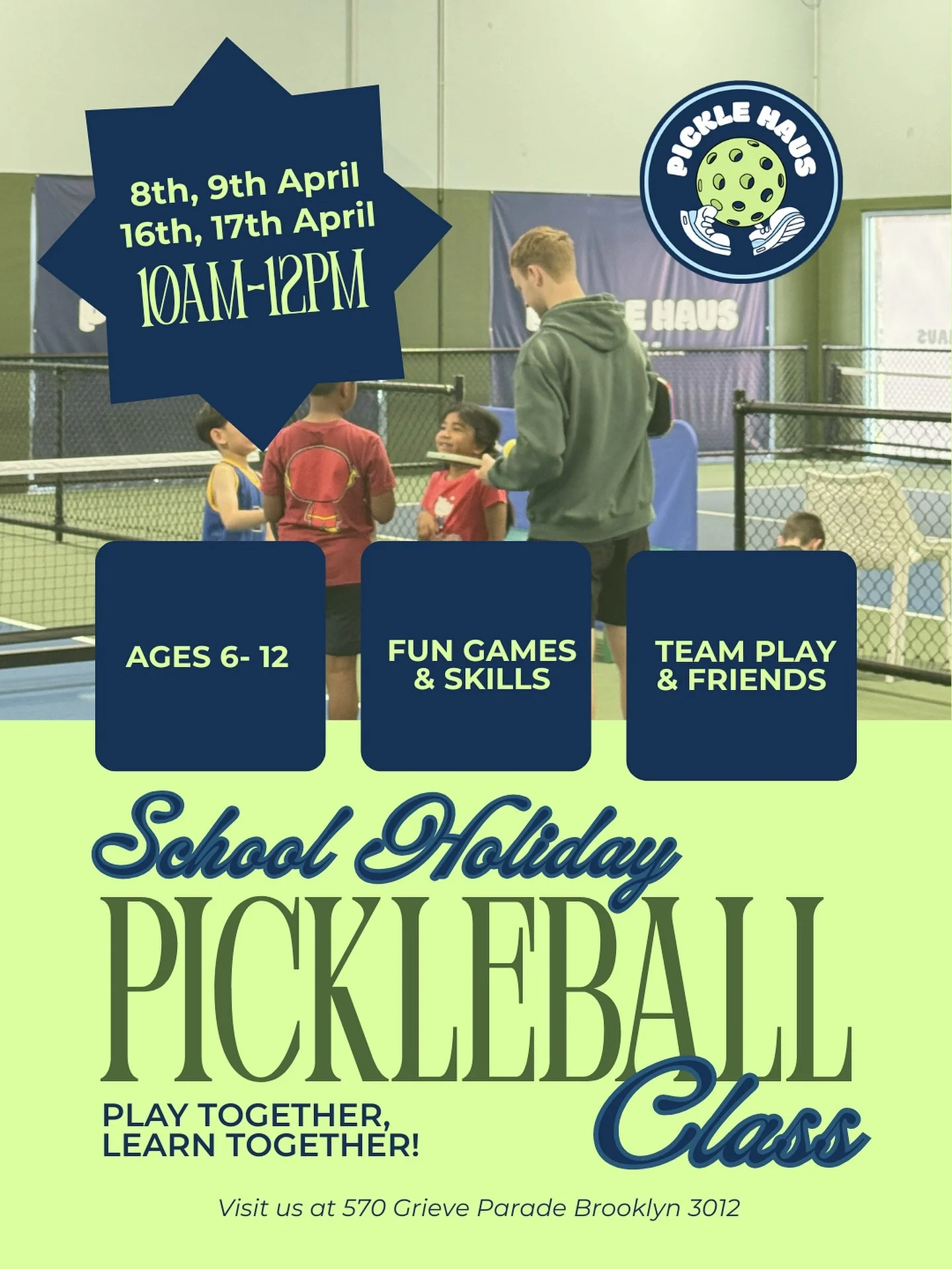 Our Junior Pickleball Classes are back!🏓
Looking for something active, social, and exciting for the kids these holidays?  Perfect for ages 6&ndash;12, these sessions are all about: 🏓 learning new skills 🎯 fun games and drills 🤝 teamwork and confi