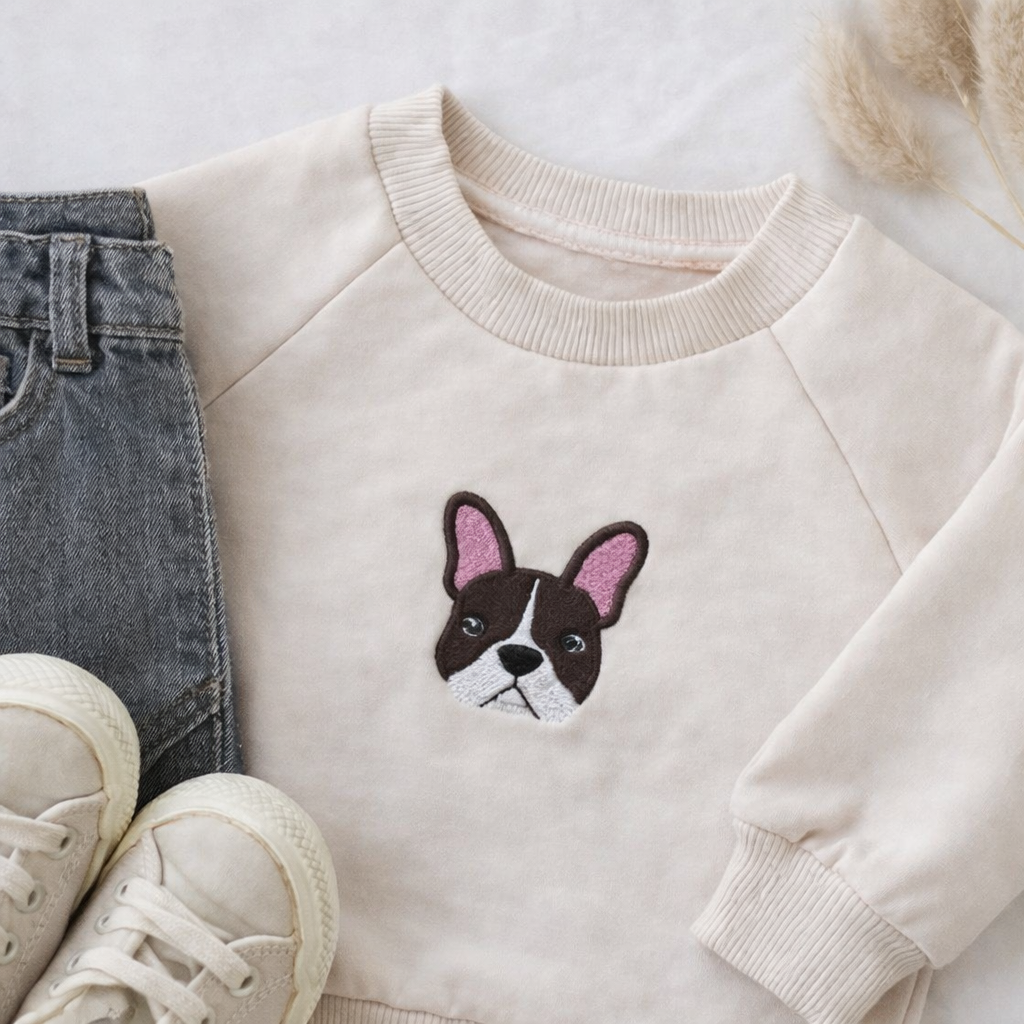 Personalised French Bulldog Baby Sweatshirt – Custom Dog Gift for Babies & Toddlers