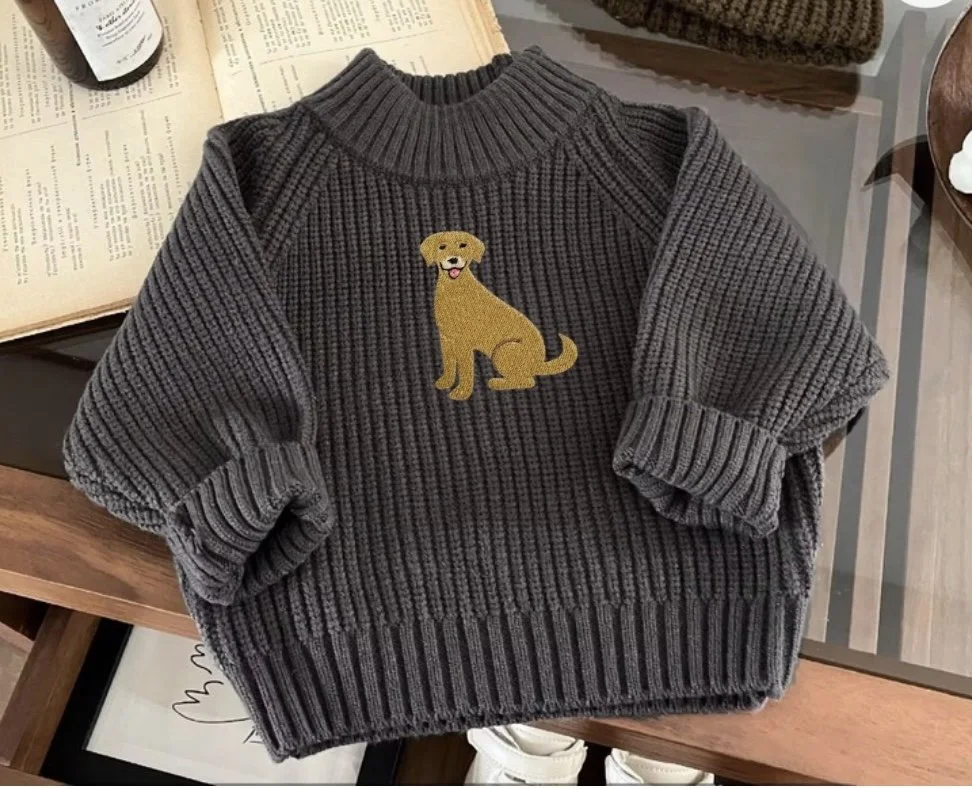 Personalised Labrador Baby & Toddler Jumper –  Custom Children’s Knit Sweater – Labrador Lover Baby Gift