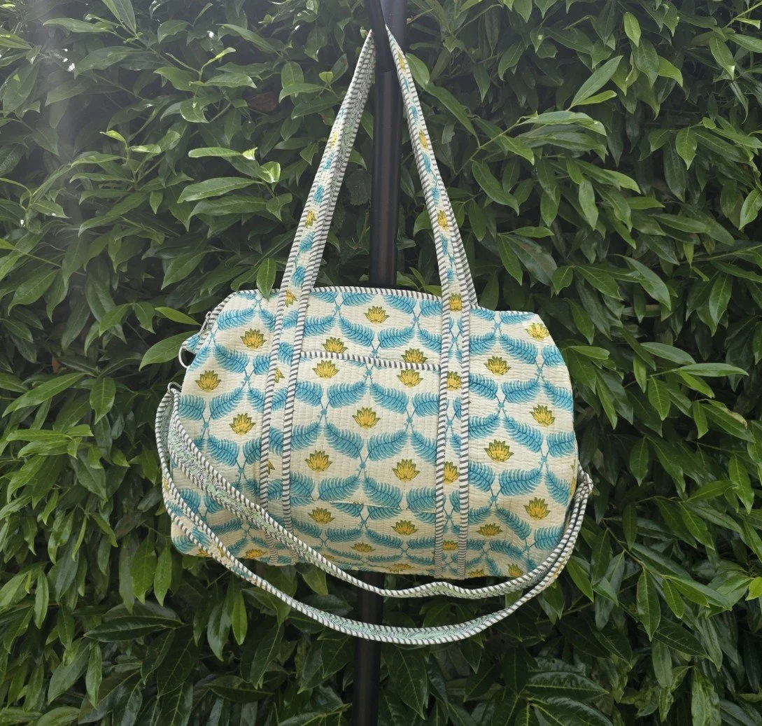 Kantha Quilted DUFFEL (FEATHER)