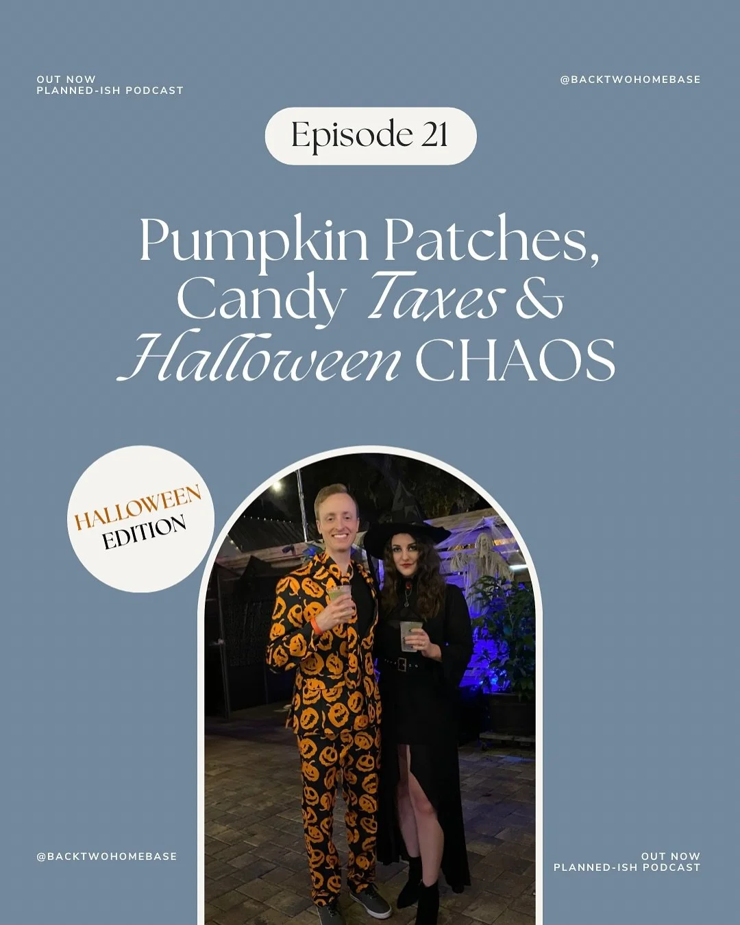 This week on *Planned-ish*, we&rsquo;re back with a full Halloween hangout &mdash; pumpkin patches, overpriced candy, and twins living their best spooky season lives. We&rsquo;re talking about our *fourth* pumpkin patch of the year, Home Depot &ldquo