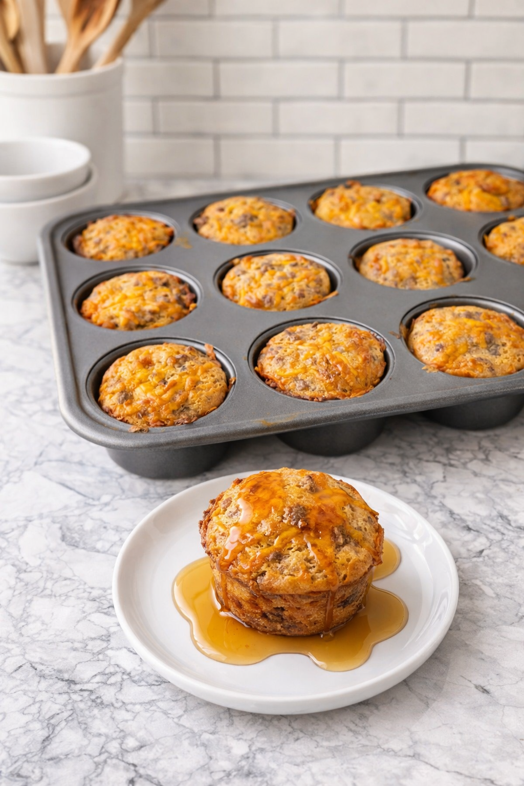 Cheddar Sausage Muffins