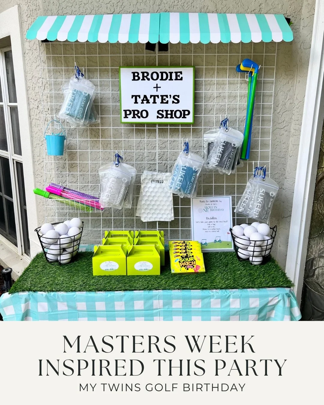 Masters week has me thinking about this golf birthday party I threw for my twin boys the other year and honestly &mdash; I&rsquo;d do every single bit of it again. ⛳️

The theme came together better than I ever imagined. Turquoise plaid (because why 