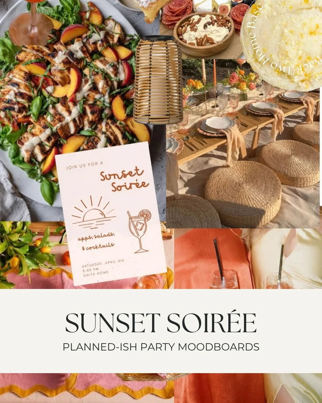 Introducing the Planned-ish Party Moodboard Series. 🌅

Every Friday I&rsquo;m dropping a full party moodboard.  Steal it shamelessly. That&rsquo;s the whole point.

First up: Sunset Soir&eacute;e. Warm golden hour tones, a menu built for lingering, 