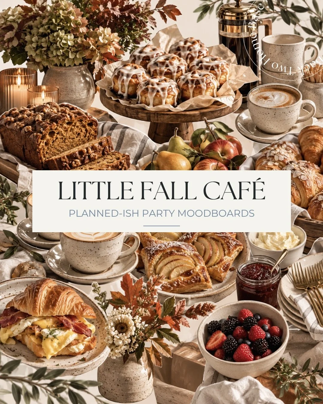 Your favorite little fall caf&eacute;&hellip; but make it at home. ☕️🍂
Warm cinnamon rolls, pumpkin bread, apple pastries, really good coffee, and a few fall touches.

Save this Planned-ish Party Moodboard for your next morning 🤎
Follow @backtwohom