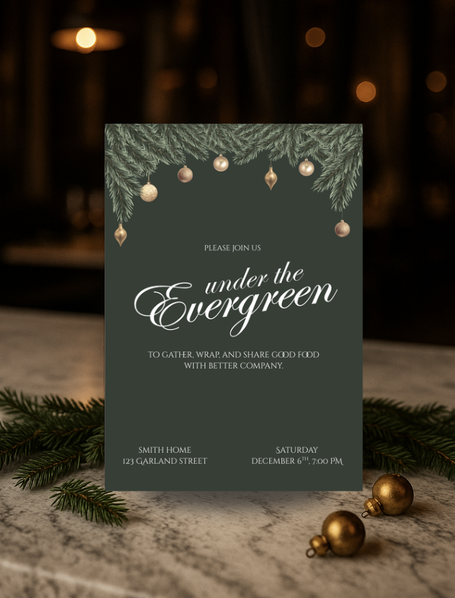 Under The Evergreen Invitation