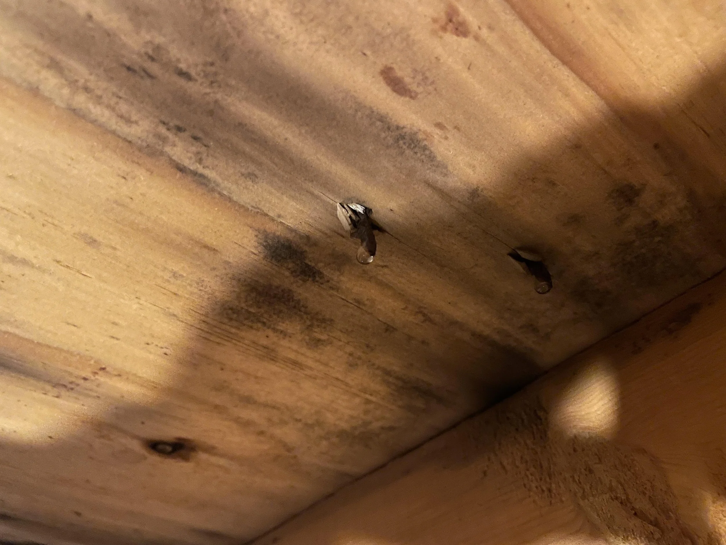 Raining in the attic.
