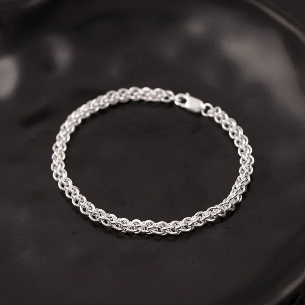 Sterling Silver Jens Pind Linkage Chainmaille Bracelet