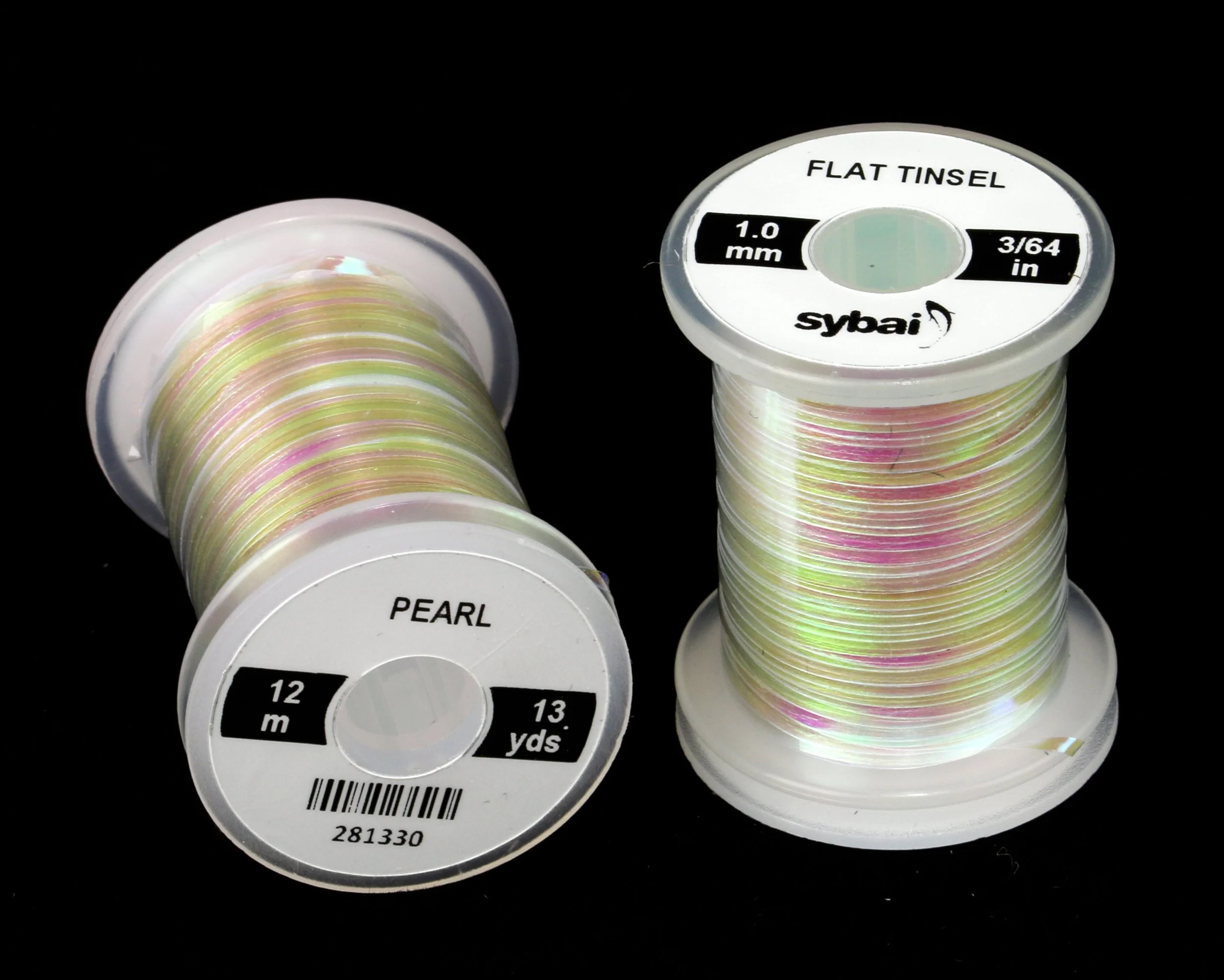 Sybai Flat Tinsel - 1 mm - Pearl