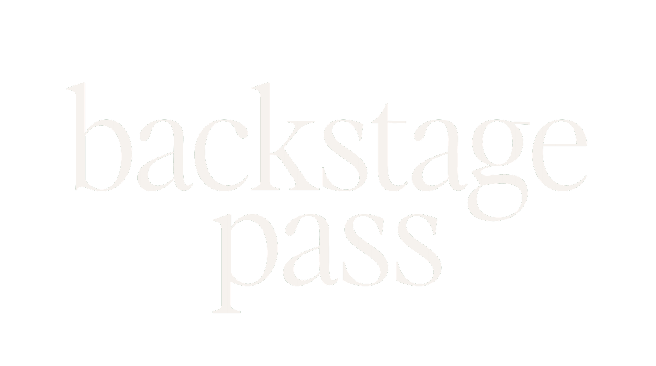 backstage pass white logo