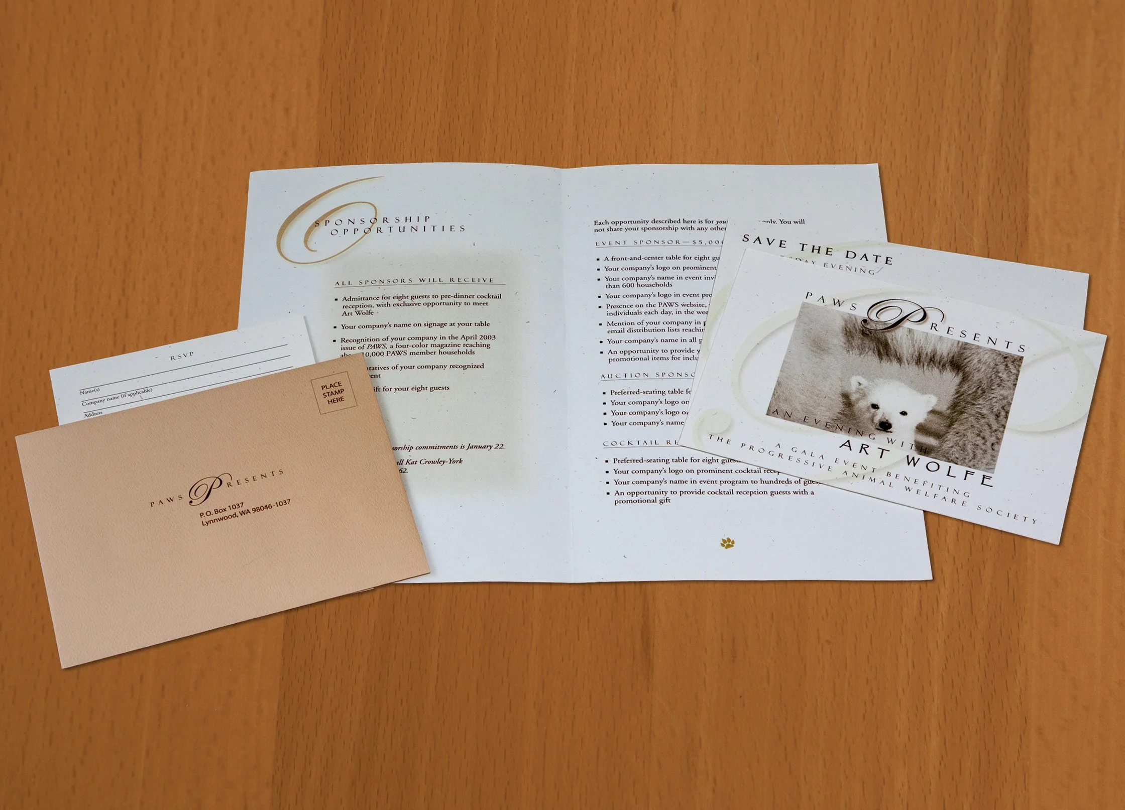 Gala Event Save the Date, invitation, RSVP,  and Program