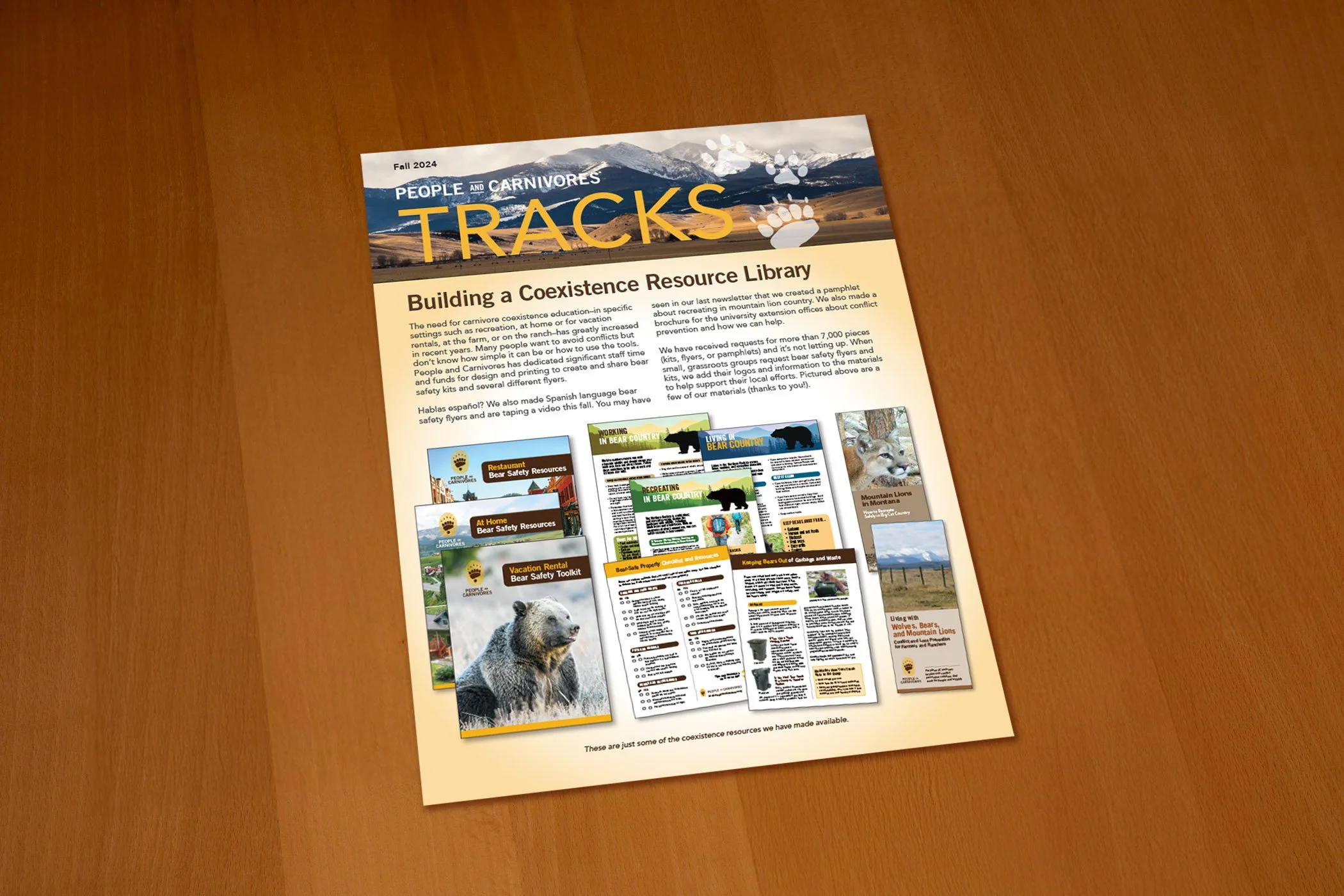 full-color-nonprofit-newsletter-cover-featuring-coexistance-with-large-carnivores-edwina-bell-design-port-angeles-graphic-designer.jpg