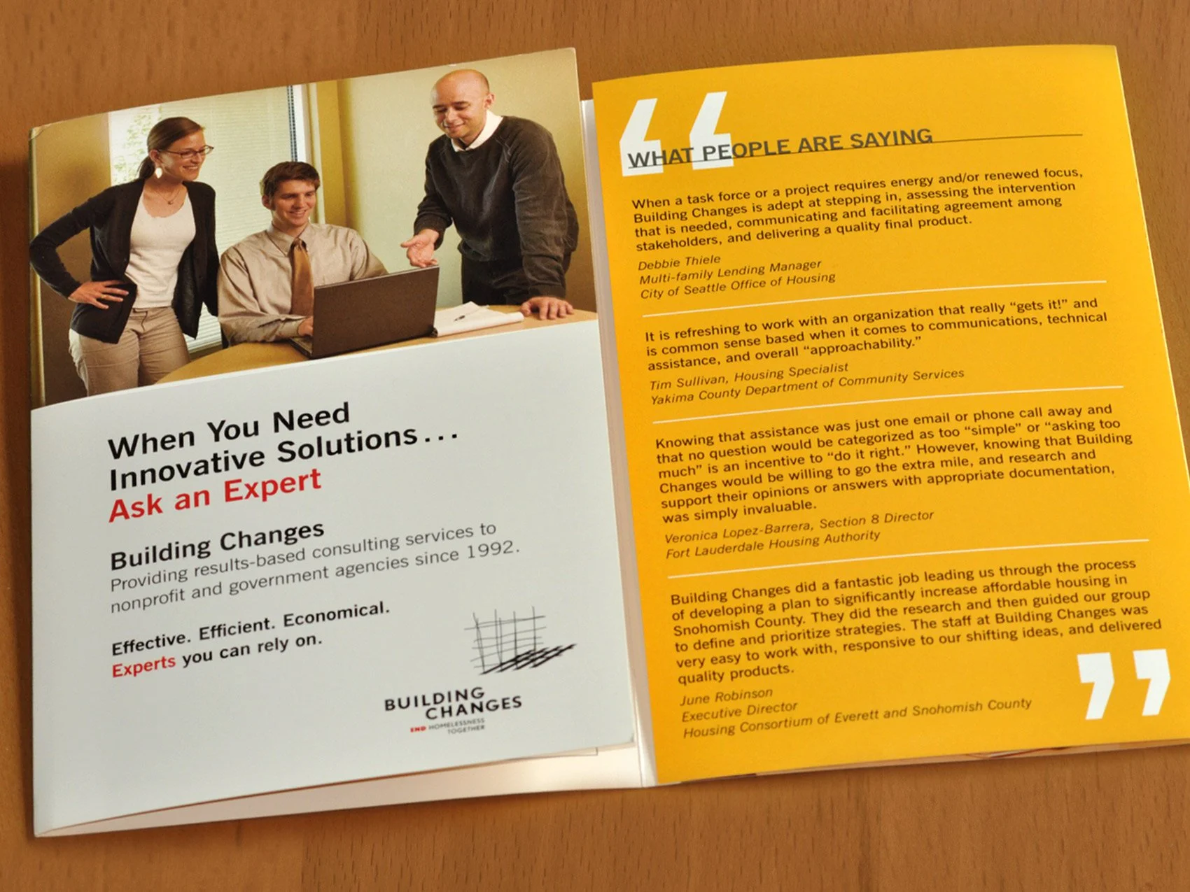 Gatefold marketing brochure