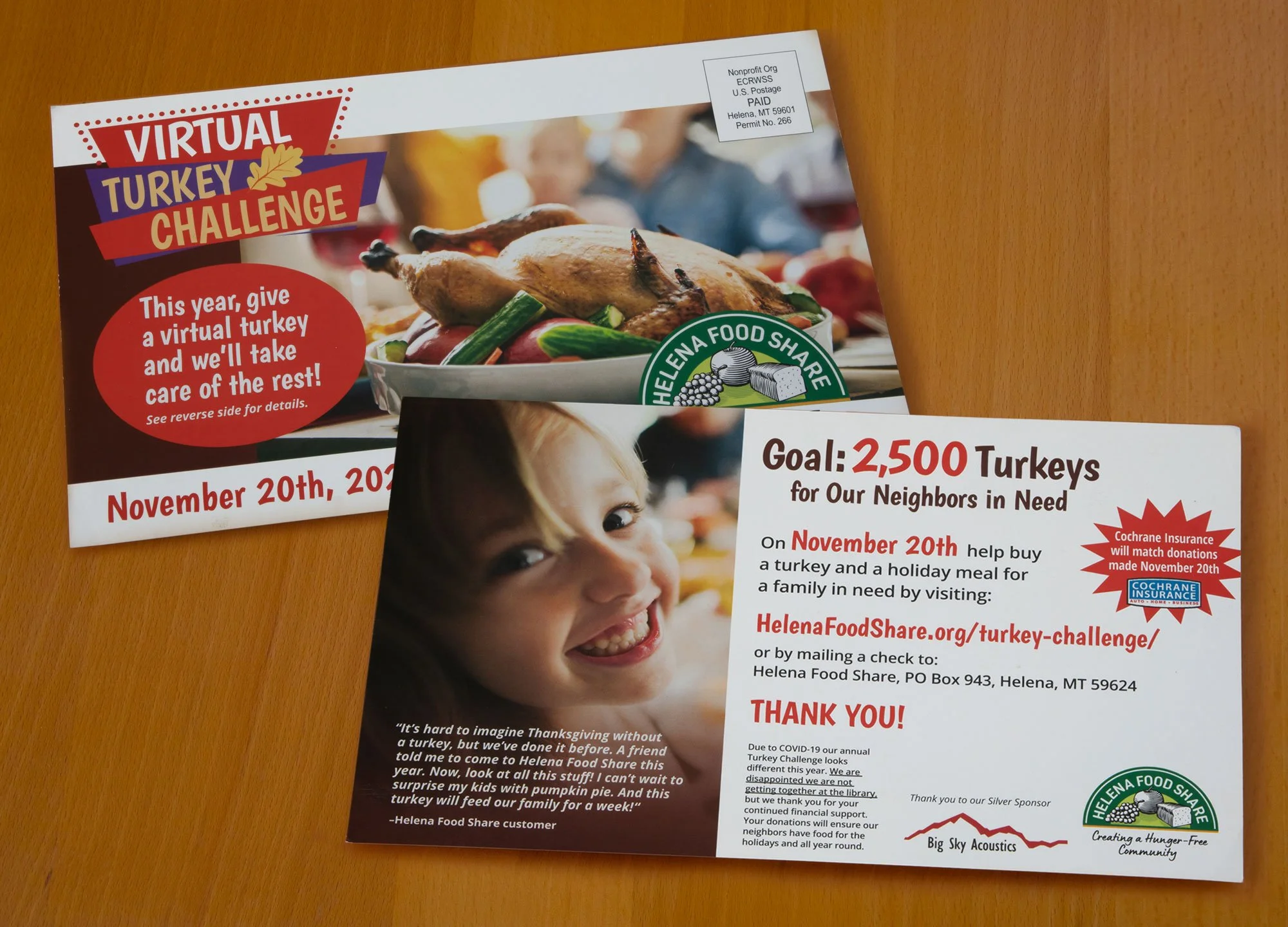 Fundraising postcard